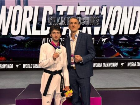 Белорусский тхэквондист Георгий Гурциев завоевал серебро Чемпионата мира