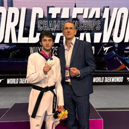 Белорусский тхэквондист Георгий Гурциев завоевал серебро Чемпионата мира