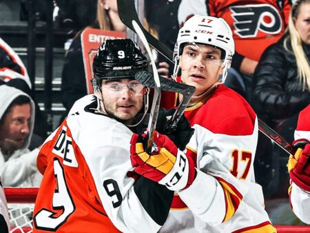 Ассист Шаранговича помог «Калгари» обыграть «Филадельфию» с Колосовым на воротах