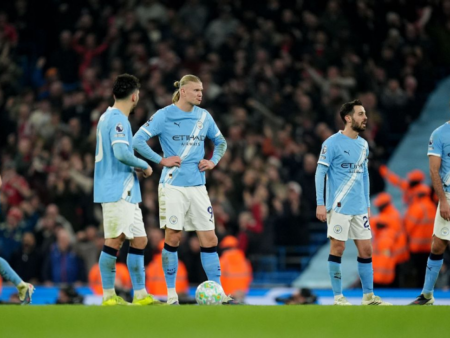 Манчестер Сити потерял очки в матче с Ноттингемом и увеличил отставание от Арсенала до 7-ми очков