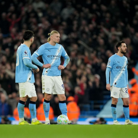 Манчестер Сити потерял очки в матче с Ноттингемом и увеличил отставание от Арсенала до 7-ми очков