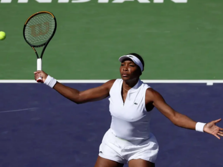 45-летняя Винус Уильямс уступила в первом круге «тысячника» в Индиан-Уэллсе