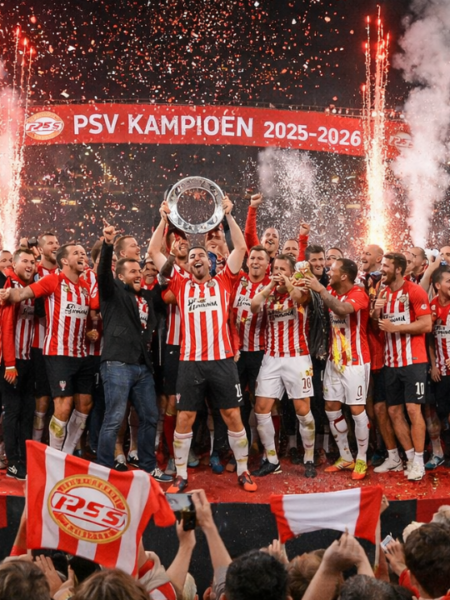 ПСВ выиграл чемпионат Нидерландов третий год подряд