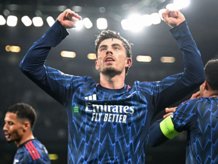 Гол Хавертца принес Арсеналу победу над Спортингом в первом матче 1/4 финала Лиги Чемпионов