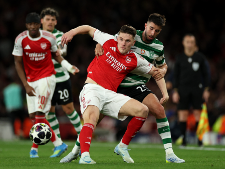 Арсенал прошел Спортинг в 1/4 финала Лиги Чемпионов 2025/26